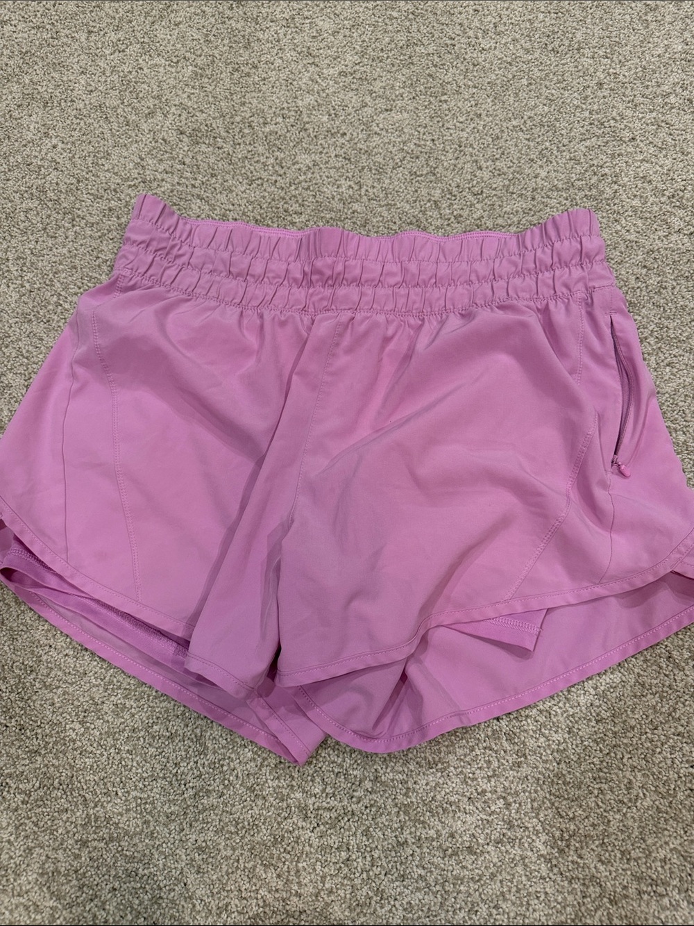 Women’s Athletic Purple Running Shorts with Elastic Waist